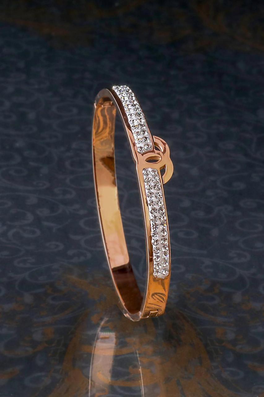 Luxe Link Pavé Bracelets – Rose Gold